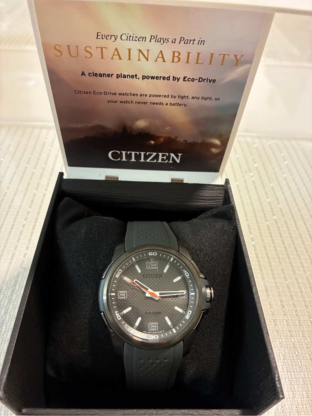 Citizen Black and Gray Eco-Drive Men's Sport Watch